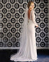 Sexy Lace Mermaid Wedding Dress V-Neck Backless Long Sleeve Bridal Gowns Court Train